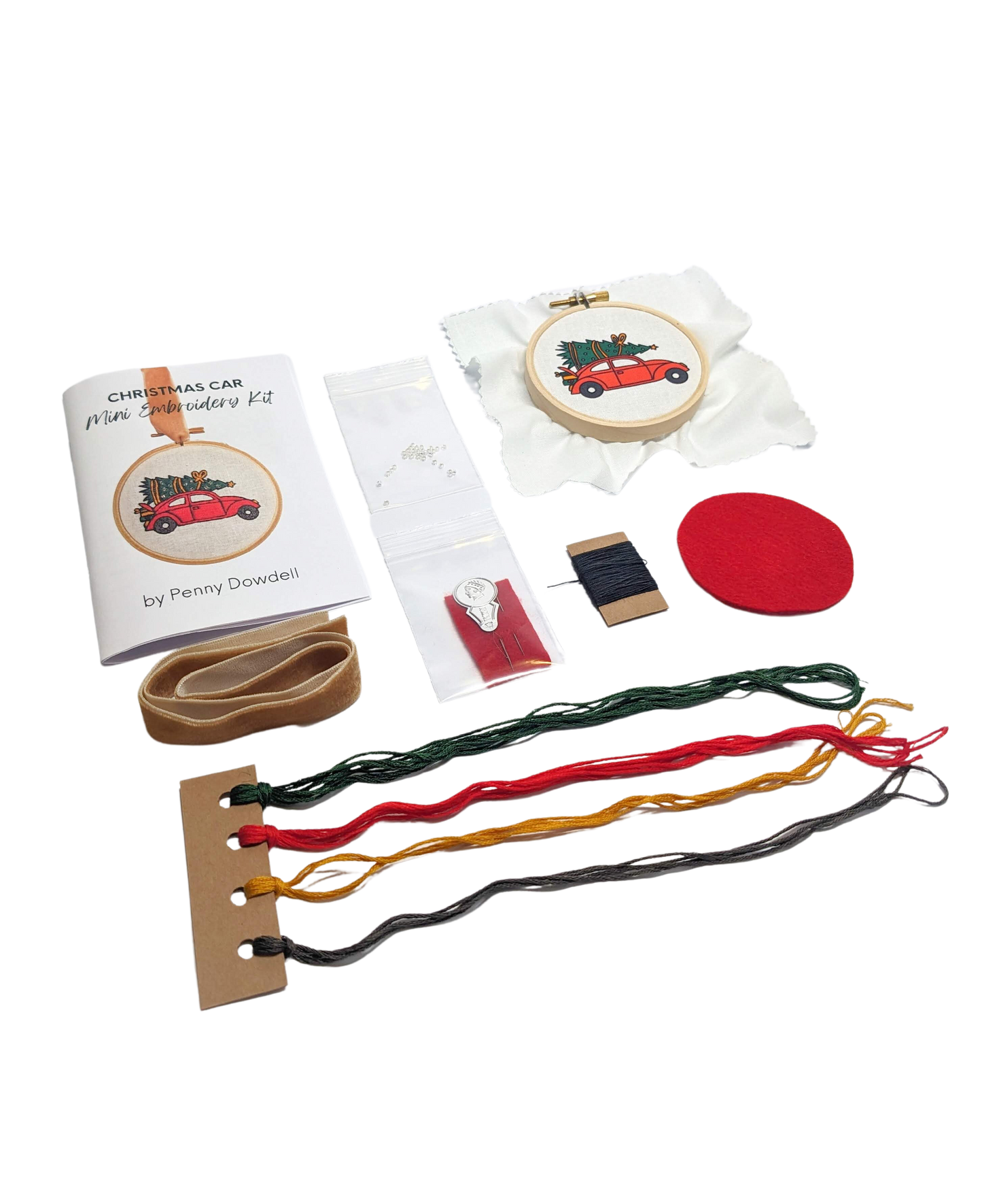 Christmas Car Mini Embroidery Kit