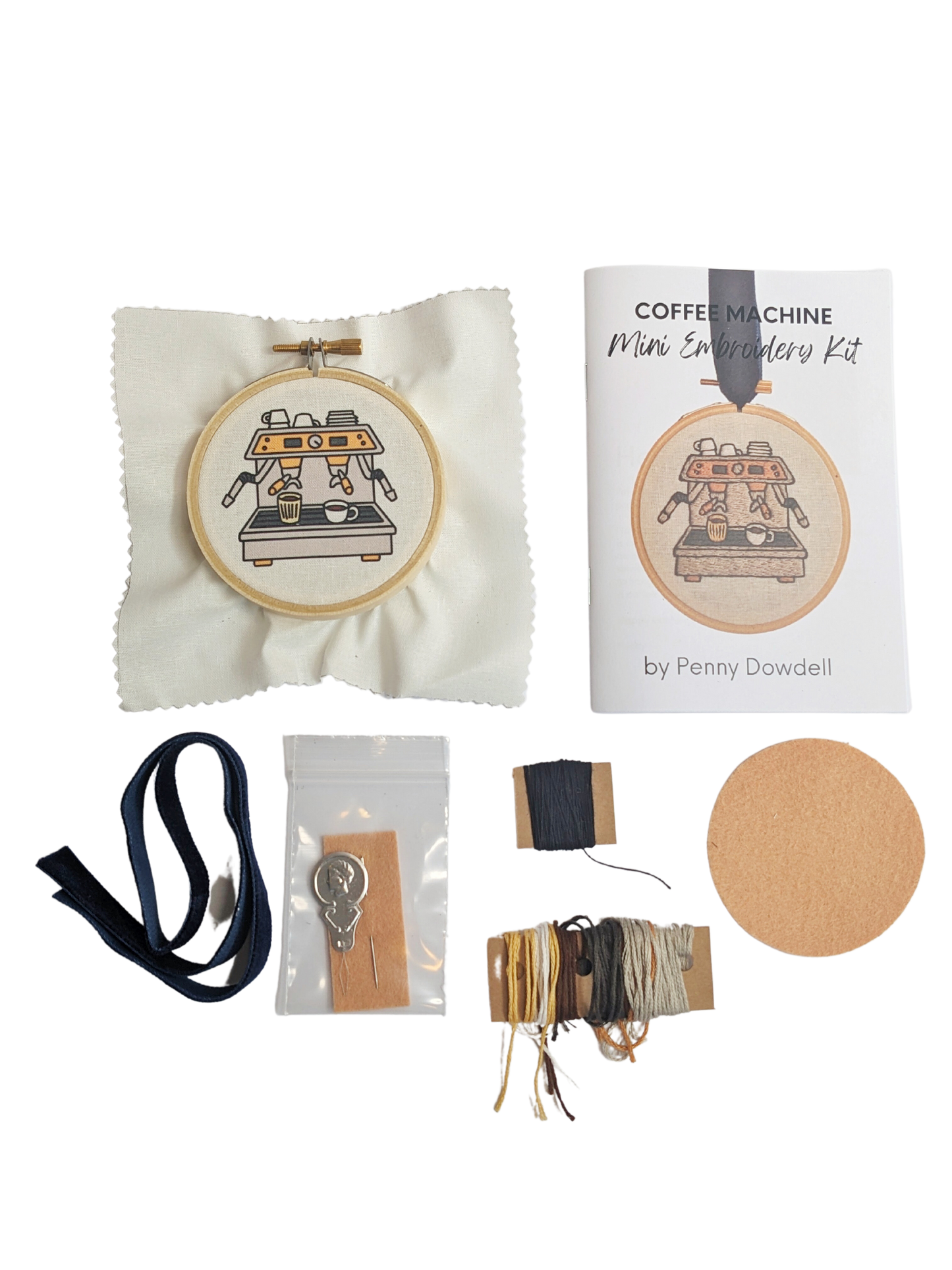 Coffee Machine Mini Embroidery Kit