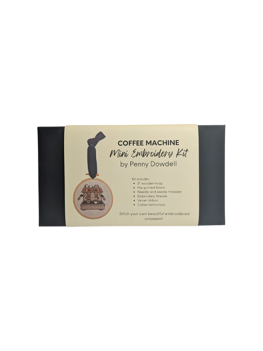Coffee Machine Mini Embroidery Kit