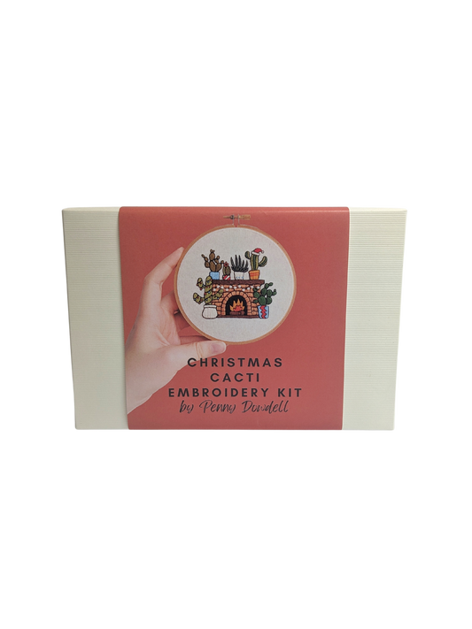 Christmas Cacti Embroidery Kit