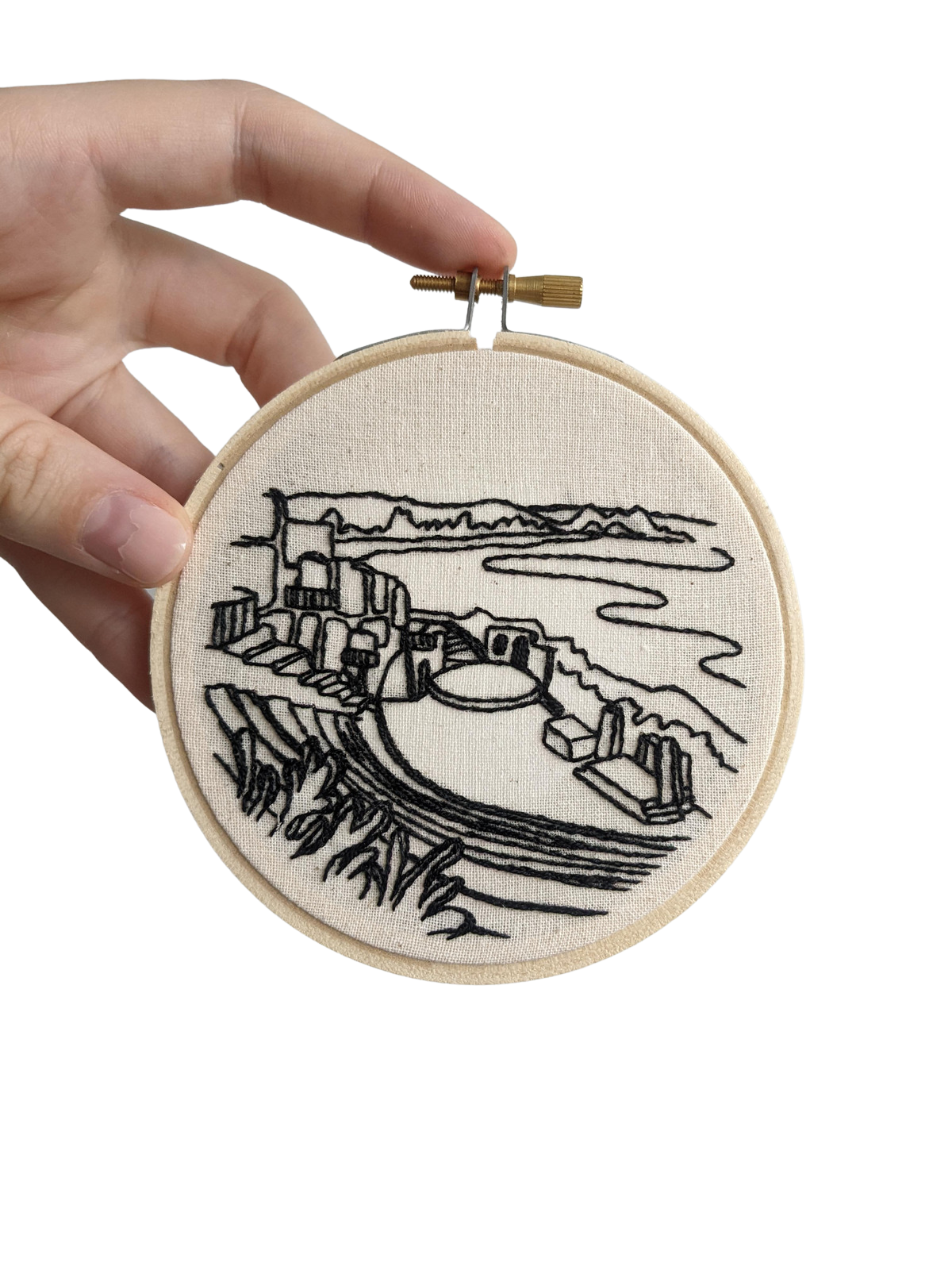 Minack Theatre Cornwall Travel Embroidery