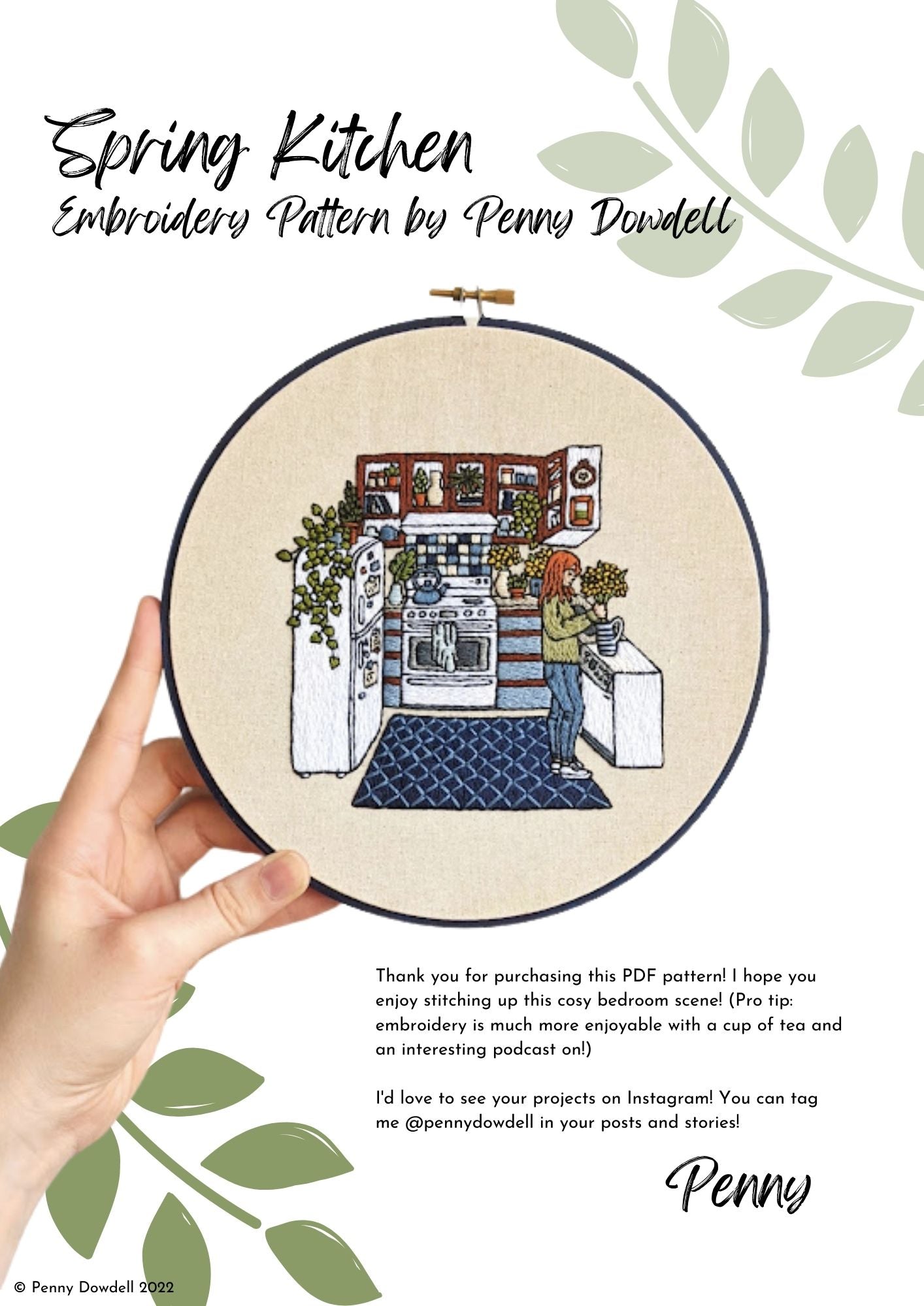 Spring Kitchen PDF PATTERN DOWNLOAD