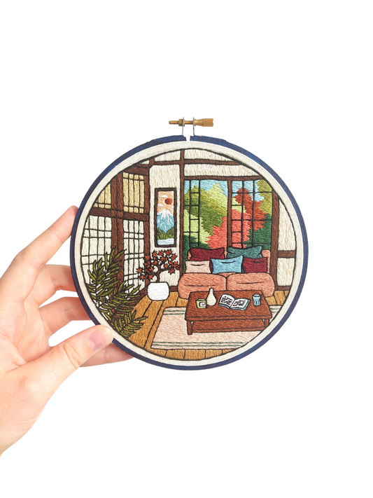 Japanese Room Finished Embroidery