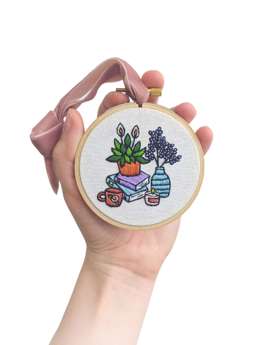 Books and plants Mini Embroidery Kit