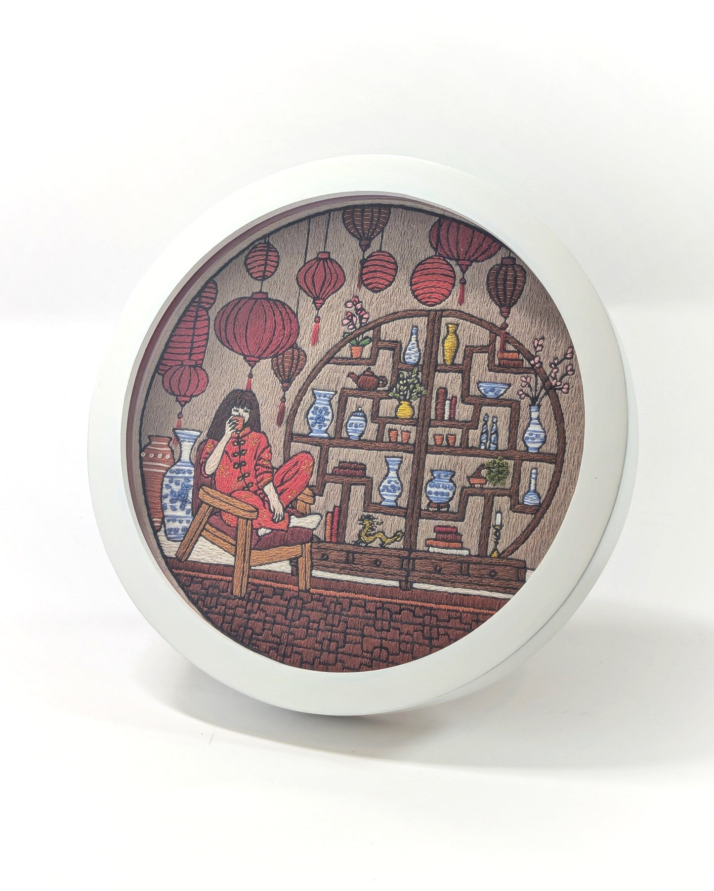 Chinese New Year Girl & Cabinet