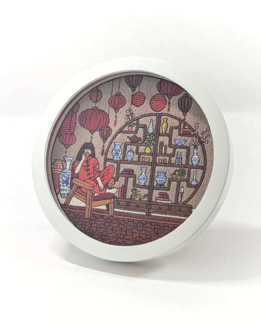 Chinese New Year Girl & Cabinet