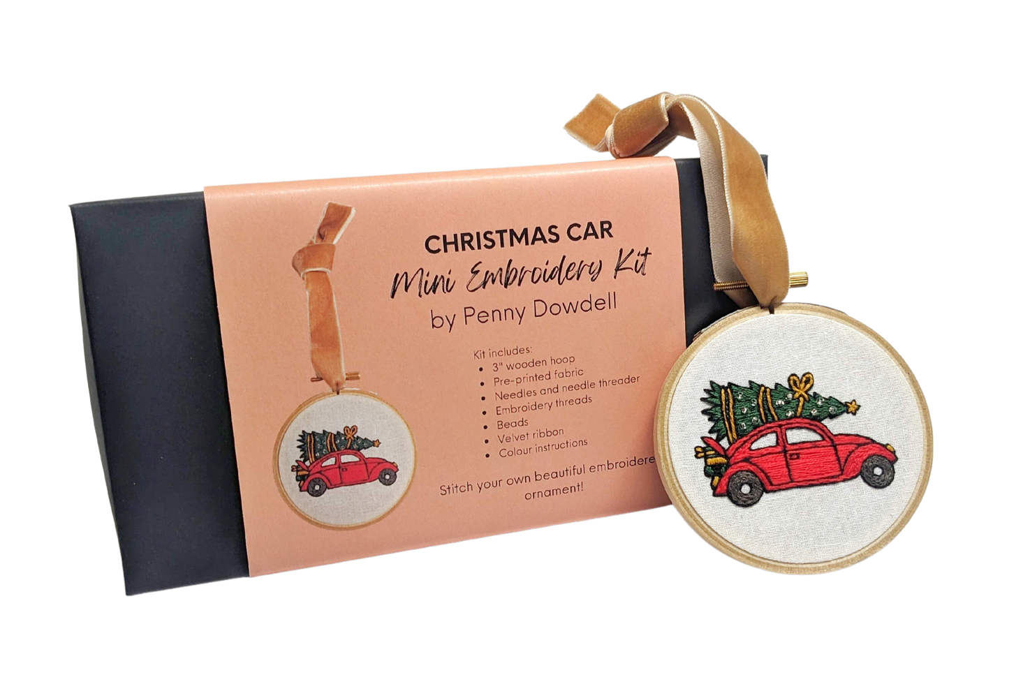 Christmas Car Mini Embroidery Kit