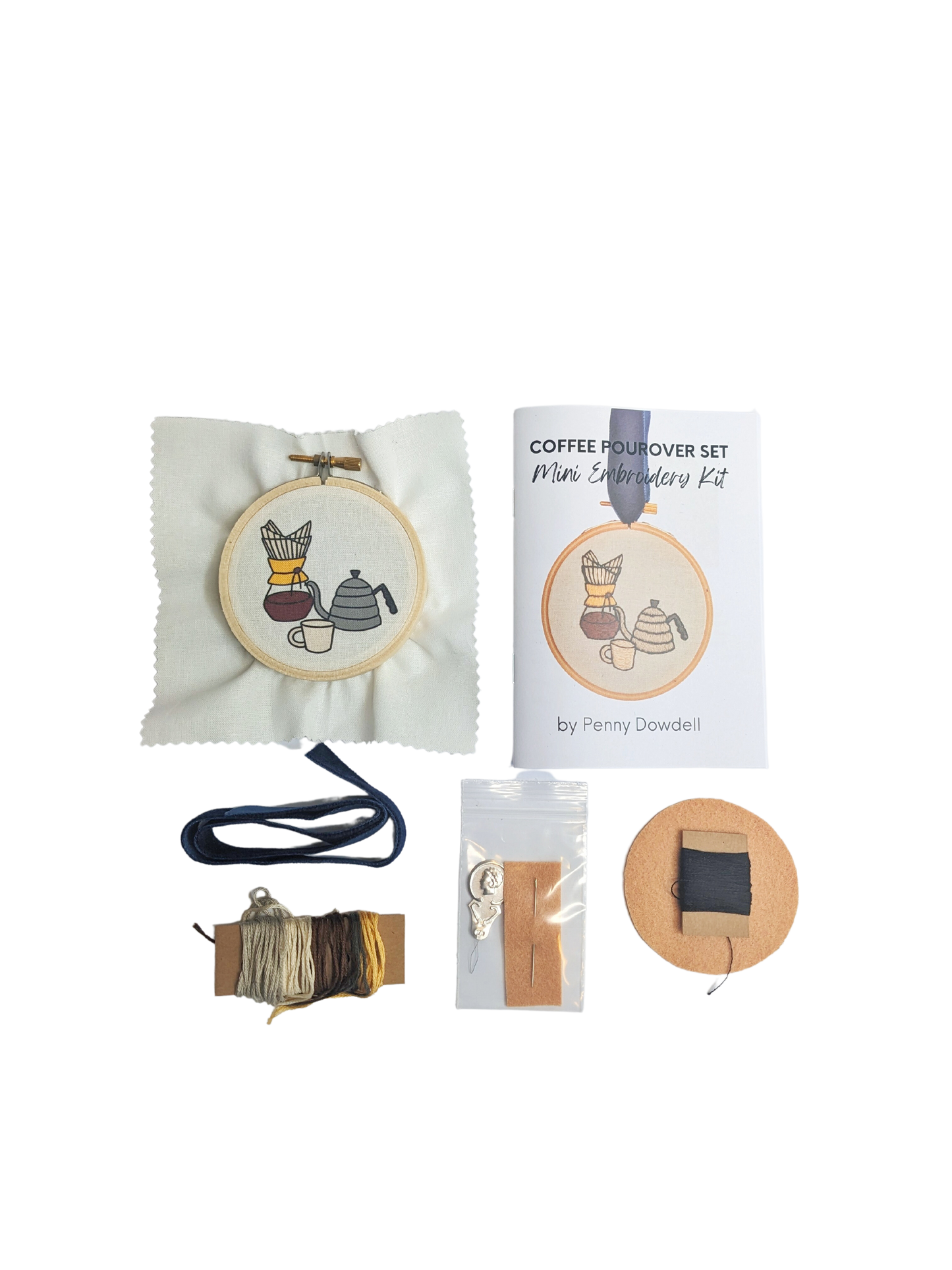 Coffee Pourover Mini Embroidery Kit