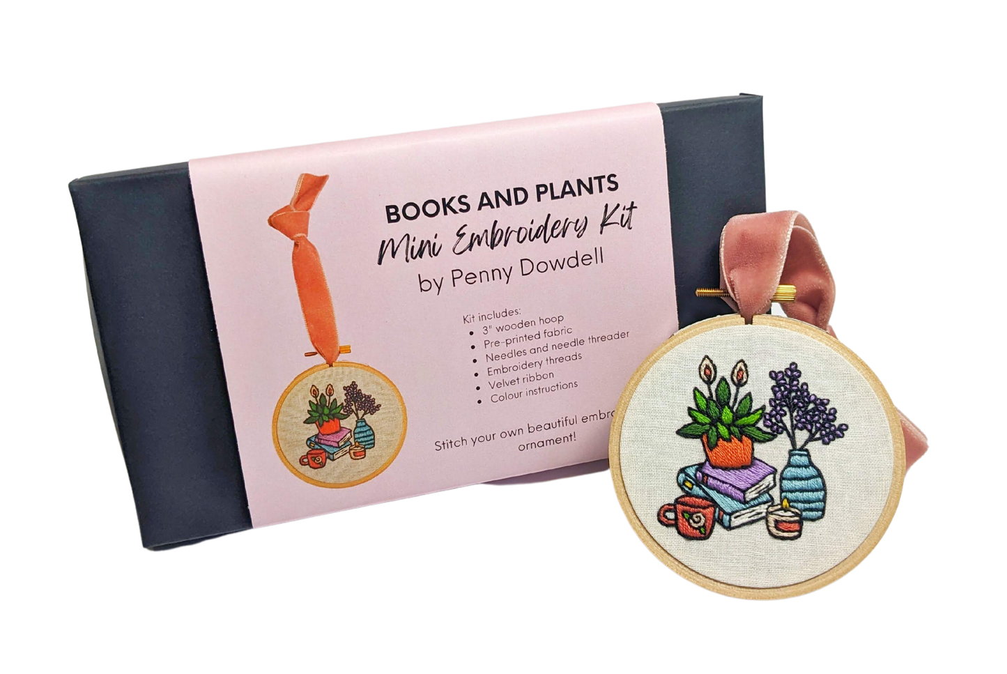 Books and plants Mini Embroidery Kit