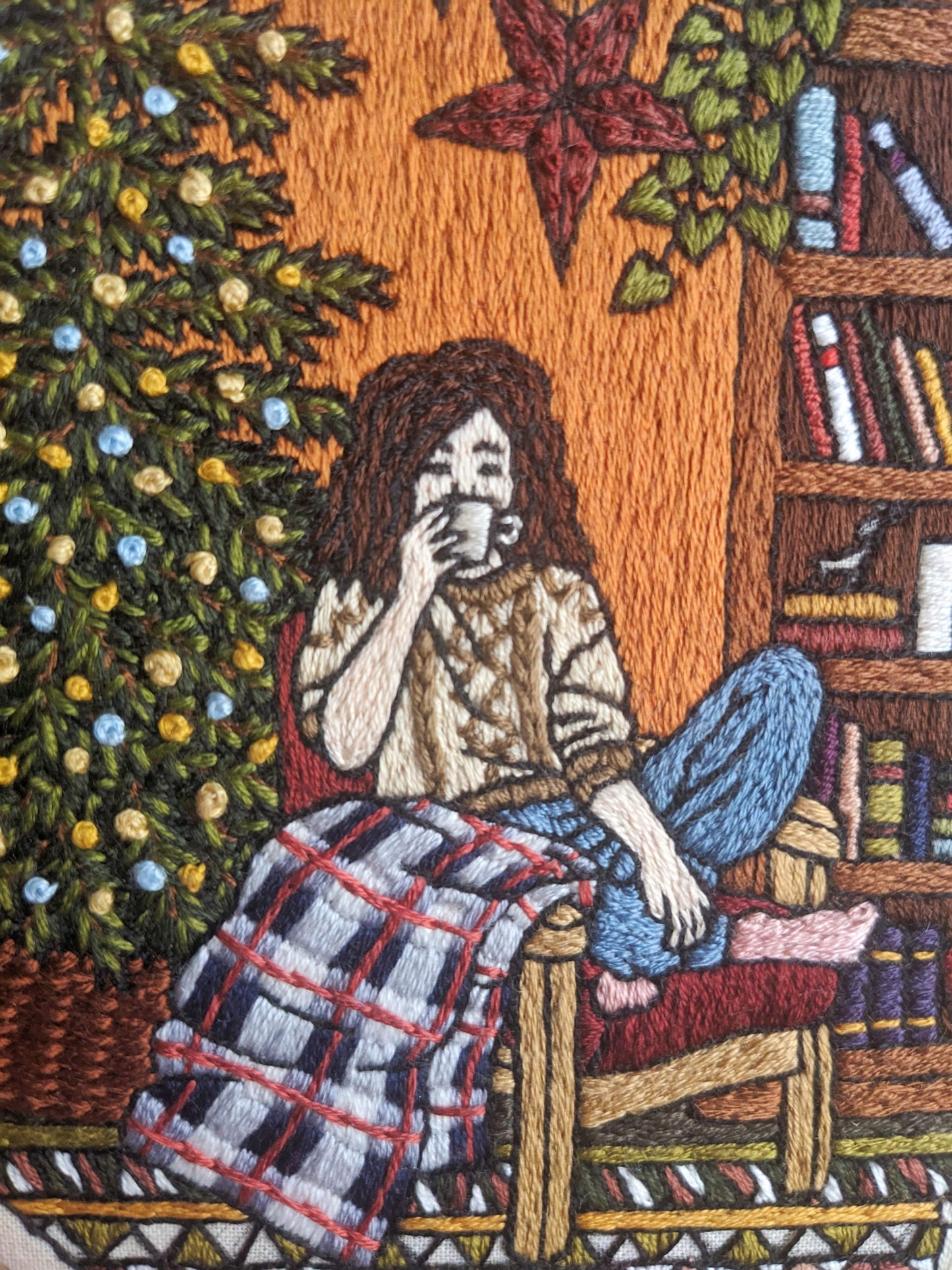 Christmas Girl & Bookcase