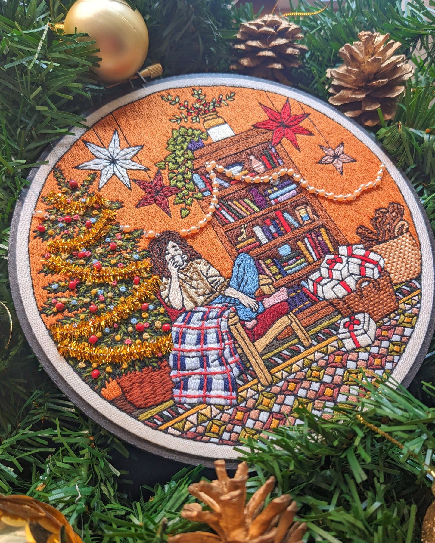 Christmas Girl & Bookcase