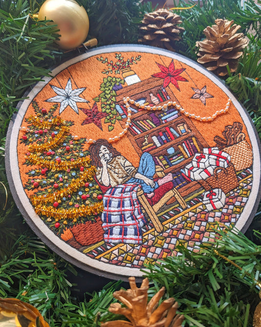 Christmas Girl & Bookcase