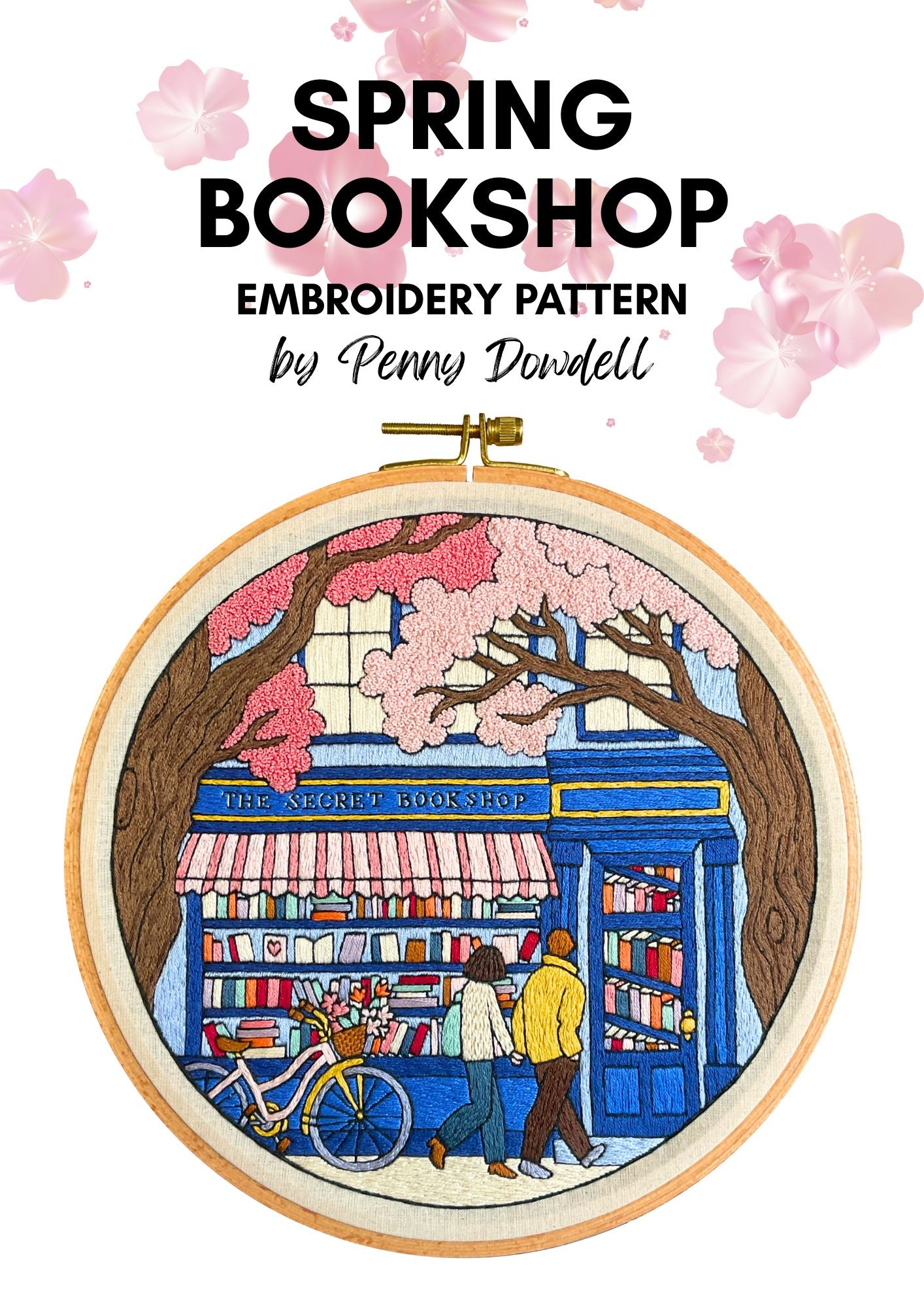 Spring Bookshop, PDF PATTERN DOWNLOAD – Penny Dowdell Embroidery