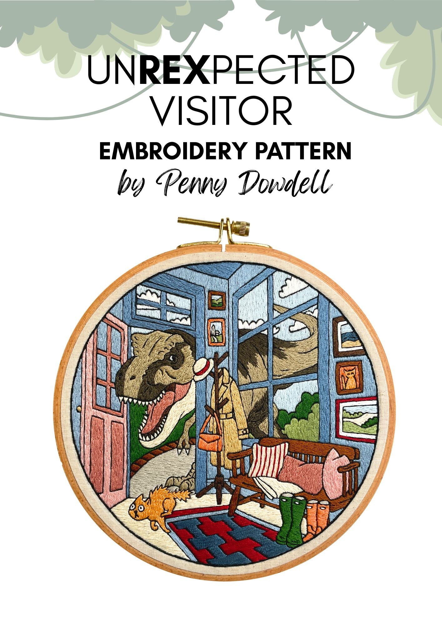 UnREXpected Visitor Embroidery Pattern PDF DOWNLOAD
