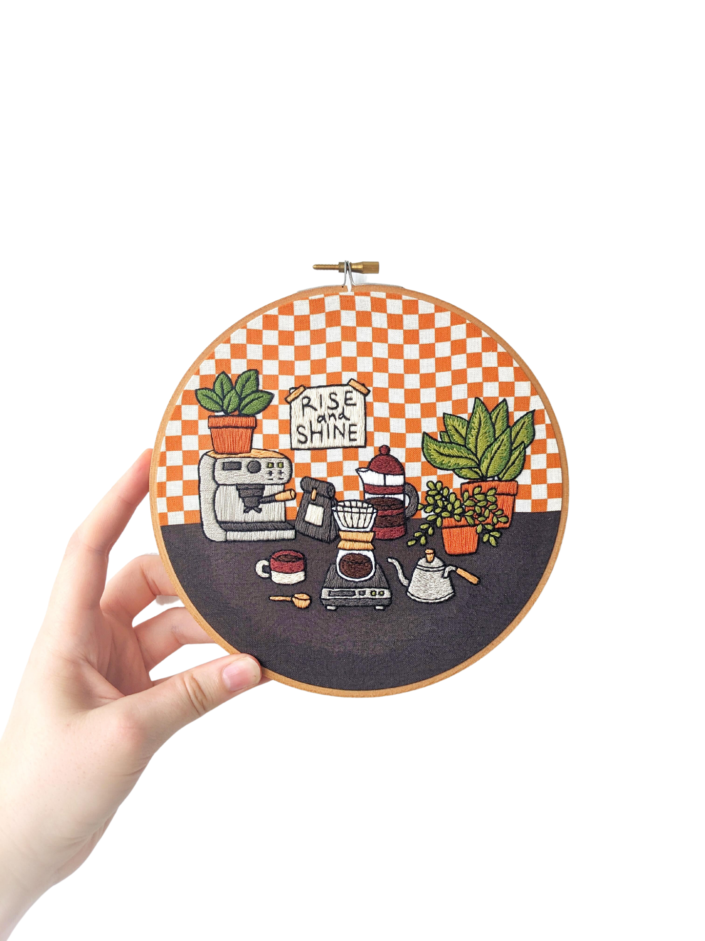Coffee Corner Finished Embroidery