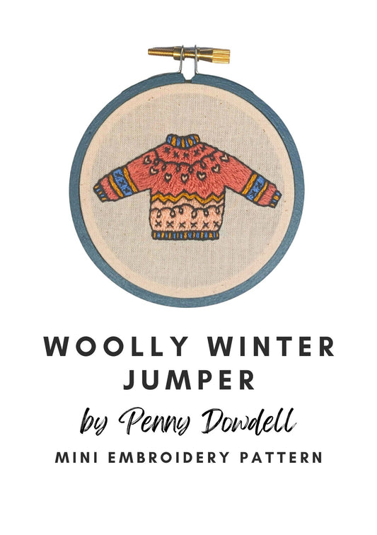 Woolly Winter Jumper Mini Embroidery PDF Pattern