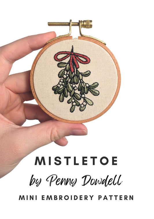 Mistletoe Mini Embroidery PDF Pattern