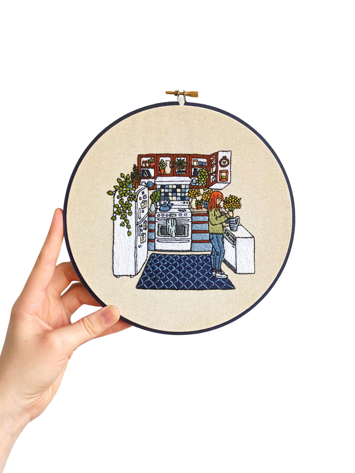 Spring Kitchen Finished Embroidery